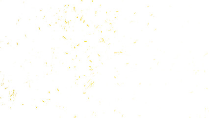 Abstract festive gold sparkle border with confetti and golden glitter particles