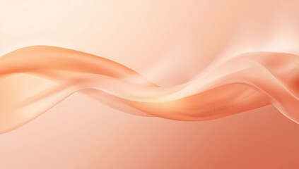 Flowing orange fabric wave background