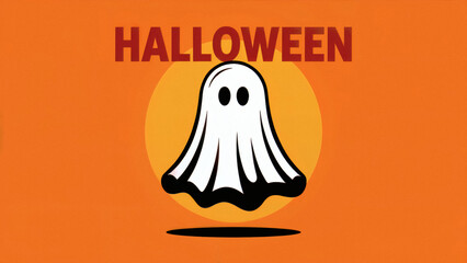 Spooky fun ghost graphic for Halloween celebrations and spooky themed events