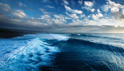 Seascape Painting Ocean Waves And Sky