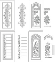 Obraz premium Set of classic elements in Kotor vector 