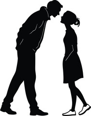 Father and daughter silhouette sharing a tender moment