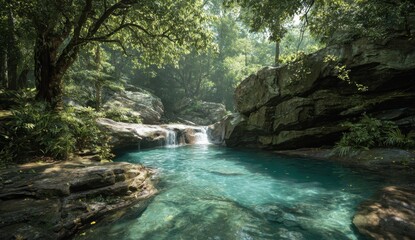 Tranquil forest stream