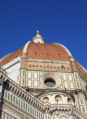 Golden sphere above the Brunelleschi dome of the Florence Cathedral in Italy a symbol of the city and the Tuscany region