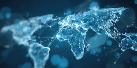 Global network map, intricate connections