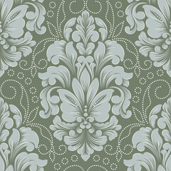 Damask modern seamless pattern element. Vintage classical old fashioned damask ornament, seamless texture for wallpapers, textile.