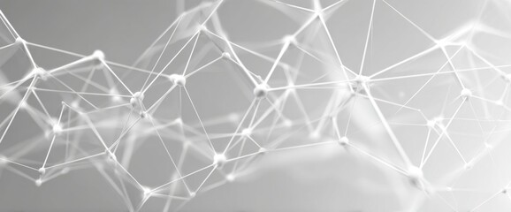 Abstract network design in grayscale.  Intricate web of lines and points