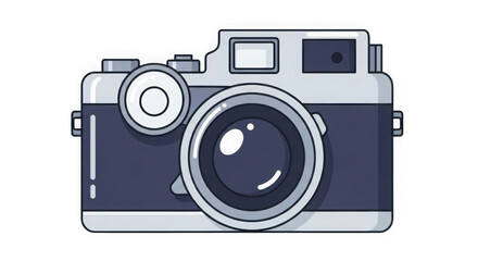 Fototapeta premium Retro camera image iconic vintage photography equipment subject photography design visuals transparent background