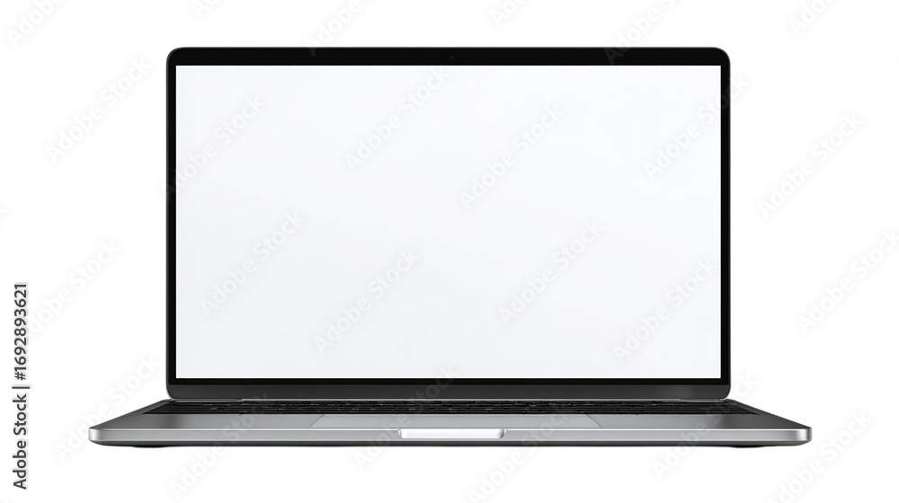 Aufkleber laptop screen mockup template with editable display isolated on transparent background