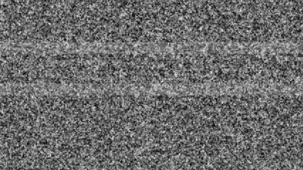 Glitch static white noise on old TV screen, analog television no signal effect, vintage CRT interference, TV snow background, screen distortion, and retro static texture for video overlay