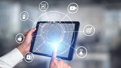 Content marketing interface with data dashboards, analytics charts, and content tools. Marketing success comes from content performance, content planning, and marketing optimization. Spire