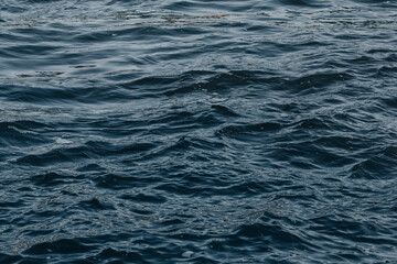 Dark Blue Ocean Surface with Ripples