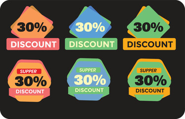 Special limited special offer, Discount offer label design for sales promotions editable file. Sale off percent, offer, limited offer, new update, discount special offer price promotion. 