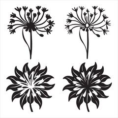 An Elegant and Vibrant Agapanthus, a Beautiful Blue and Purple Flower with a Large Spherical Cluster of Trumpet-Shaped Blooms on a Tall Stalk