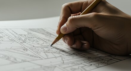 Hand drawing on paper