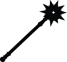 ancient battle mace weapon vector design
