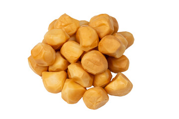 Piece of cheese isolated on white bacckground.