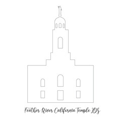 Feather River California Temple LDS, Religious drawing, Church Clipart