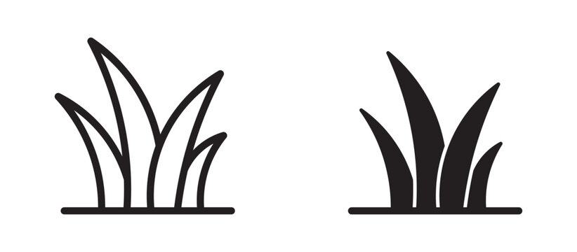 Grass vector illustration simple grass icon set, 