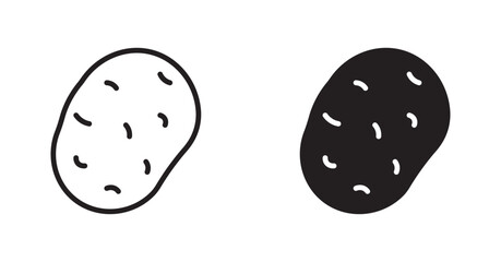Potato icon. Simple potato  vector illustration.