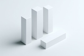 Abstract white 3D shapes