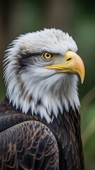 Close-up of a majestic Bald Eagle's head and neck