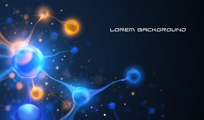 Obraz premium Color light molecule structure background