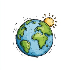 Cartoon Earth and Sun (1)
