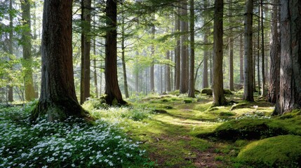 Fototapeta premium footpath in the forest