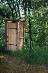 Small wooden shed by the roadside
