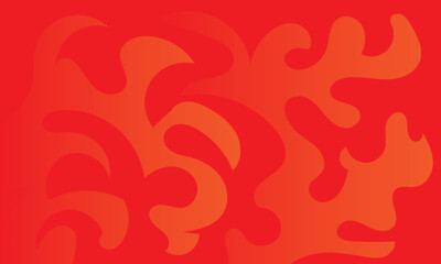 Abstract red background with red hearts and decorative pattern design