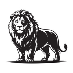 lion sketch art vector silhouette idea design illustraion