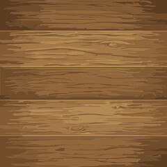 Wooden plank wall background showcasing natural wood grain. Horizontal planks with realistic knot details. Detailed wood texture.