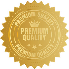 premium quality gold seal vector template