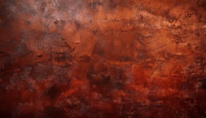 a textured wall with a blend of ochre and deep red hues providing a warm and rustic atmosphere in the space