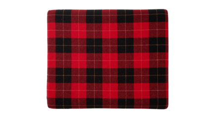 Striking red and black buffalo plaid pattern, invoking rustic charm and timeless elegance. isolated on transparent background, png.