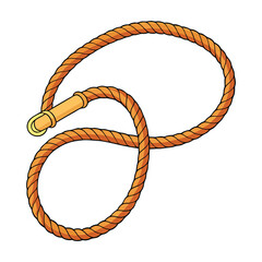 A lasso rope, strong and coiled, is a cowboy’s classic tool used to catch cattle or horses. Its looped design shows skill, tradition, and the spirit of the Wild West.
