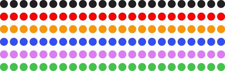 Colorful Rows of Polka Dots Background