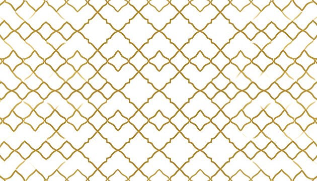 Gold geometric pattern on white background - Powered by Adobe
