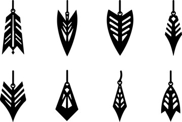 Geometric Tribal Pendant and Earring Design Collection
