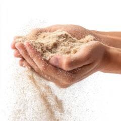 Fototapeta premium Sand falling from hands