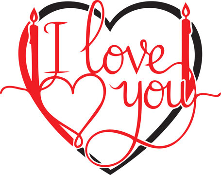 Eternal Devotion: A heartfelt declaration of love elegantly inscribed within a stylized heart, flanked by gentle candlelight. Expressing affection for that special someone. 