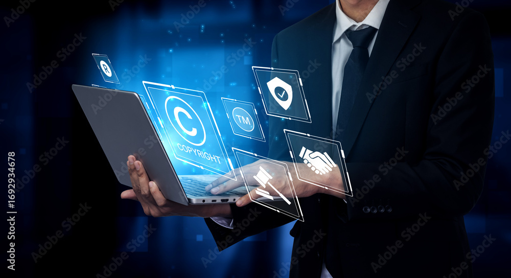 Poster understanding copyright is essential in digital publishing. copyright ensures intellectual property 