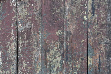 Distressed Maroon and Green Wooden Planks Texture