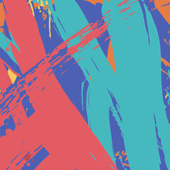 Abstract colorful paint strokes with vibrant hues. Dynamic brushstrokes create a bold, expressive design.
