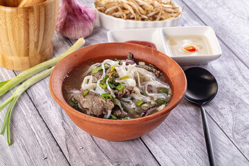 Vietnamese Pho Bo soup with beef