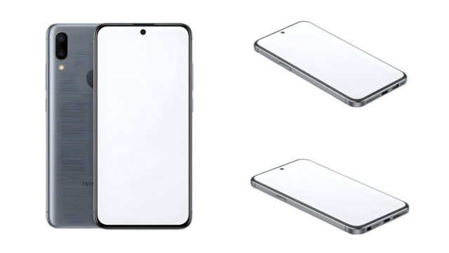 Mobile Phone: A minimalist, high-resolution product shot featuring a sleek, modern smartphone with a clean, blank screen ideal for app display and design, showcasing technological innovation.
