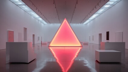 Modern art installation, pyramid