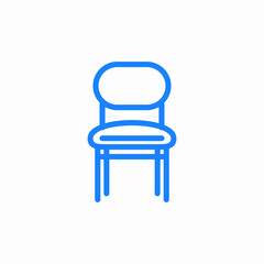 chair seating furniture icon sign vector