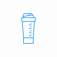 gym water bottle icon sign vector